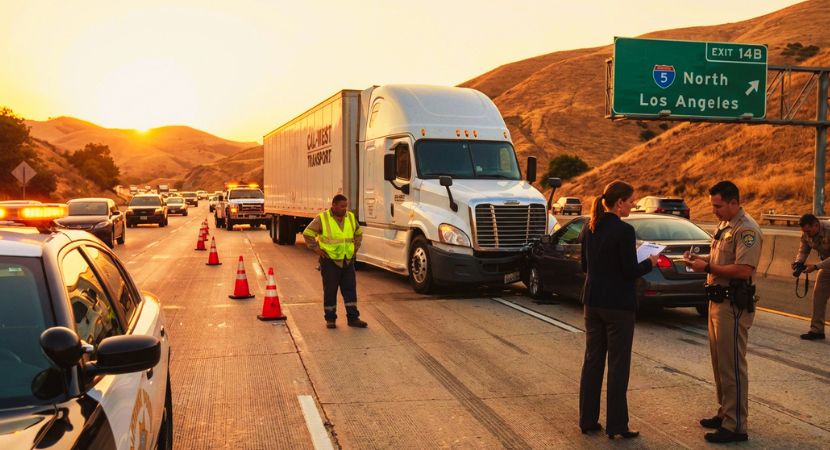 Quién es Responsable en Accidentes de Camiones Comerciales en California