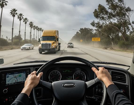 Cómo manejar con seguridad durante fuertes vientos en freeways de California