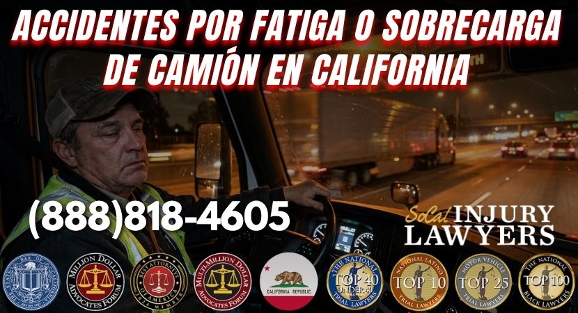 Accidentes por Fatiga o Sobrecarga de Camión en California